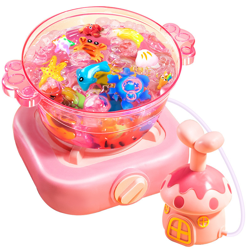 Niños en casa pueden cocinar mesa de comedor de agua baby diy hecha a mano mágica agua genio juguetes de cocina regalo de acertijo