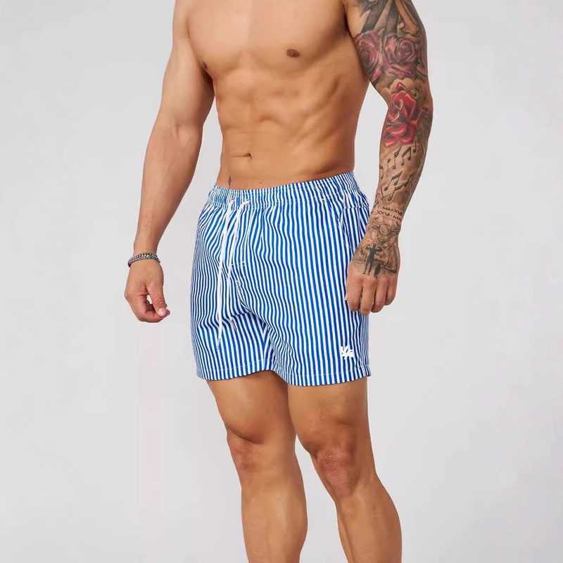 Youngla American Men's Shorts Jogger Sports Fitness Quick-Drying Breathable Casual Beach Pants 3-Point Pants