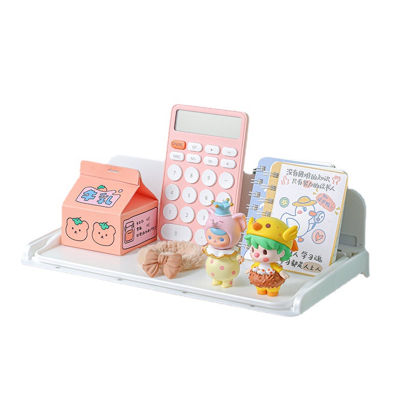 Estante de almacenamiento montado en la pared Estante de almacenamiento retráctil montado en la pared Almacenamiento de cabecera sin perforar Artacto Dormitorio Estante de papelería multifuncional