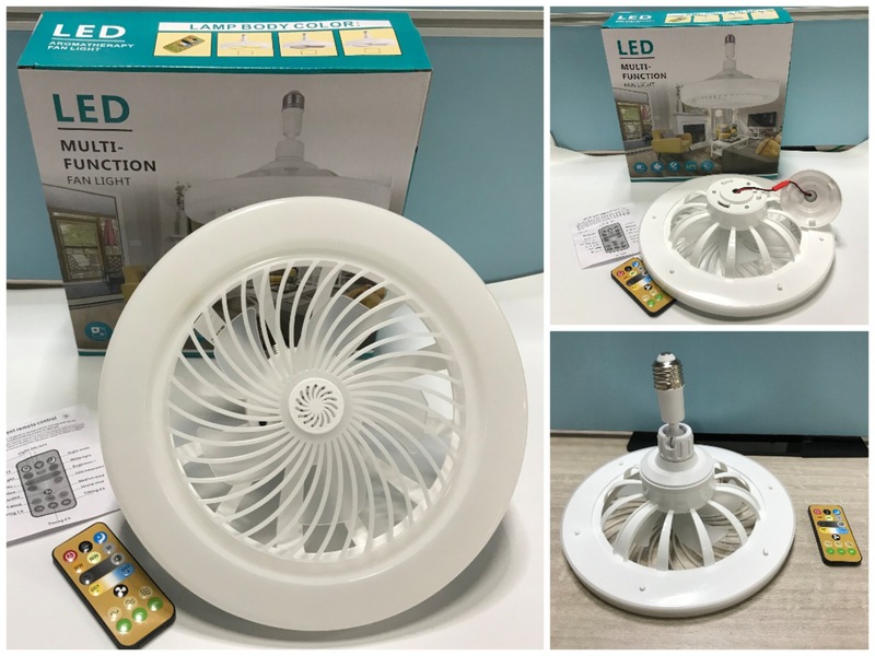 新しい小型ファンライト寝室レストラン省エネライトユニバーサルネジ LED 天井ファン電球 e27 ファンライト|undefined