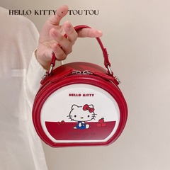 TOUTOU三丽鸥HelloKitty高级感手拎包卡通手机包小圆包单肩斜挎包