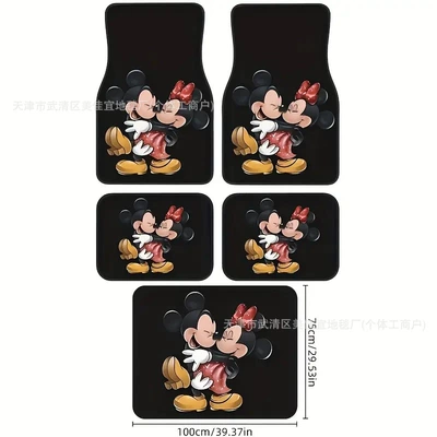 in stock TEMU car five-piece set universal wear-resistant and dirty car mats trunk mat storage mat labeling generation (Universal Foot Pad) - car-five-piece-set-1-five-piece-set-33x4444x68cmx2-and-75100cmx1