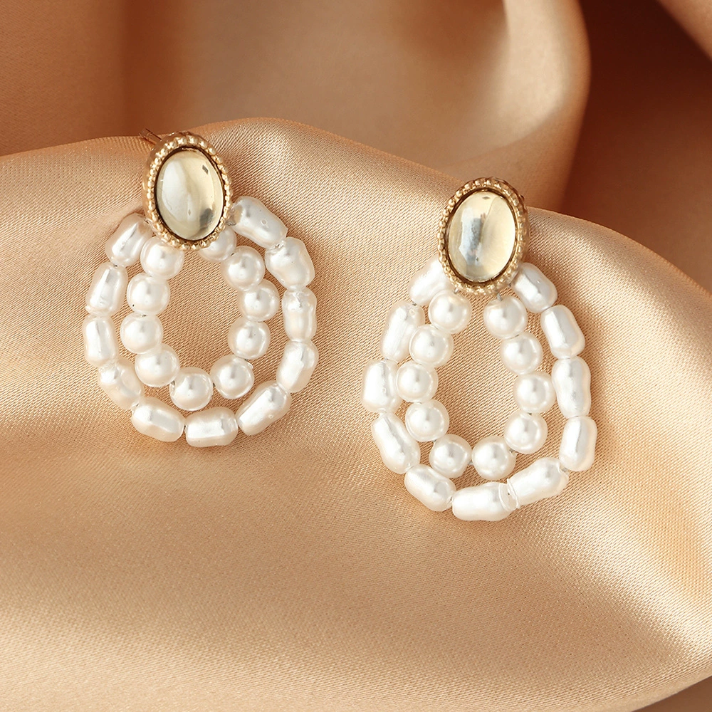 Серебряные жемчужные серьги, модный аксессуар, стиль Chanel, простой и элегантный дизайн