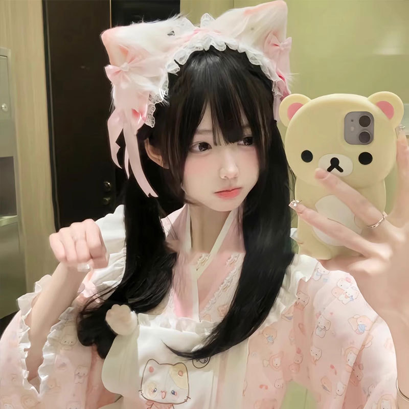 二次元洛丽塔发箍发带少女猫耳发夹cosplay漫展Lolita女仆头箍-阿里巴巴