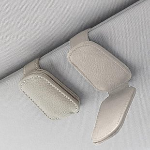 Genuine Leather Car Glasses Clip Car Sun Visor Storage Clip Multifunctional Creative Sunglasses Card Bill Clip