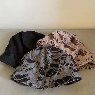 Hole Beggar Hat Recycled Thin Adjustable Sun Protection Visor Hat Pullover Breathable Fisherman Hat Customized Factory