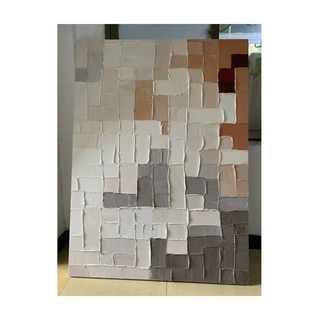 纯手绘油画抽象高级感玄关装饰挂画奶油风客厅沙发背景墙落地壁画