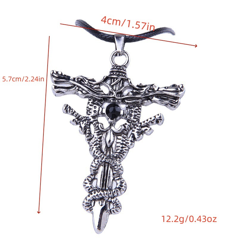 Accesorios de joyería de aleación de bricolaje Colgante de cruz de plata retro Pulsera Collar Pendientes Decoración de ropa Colgante