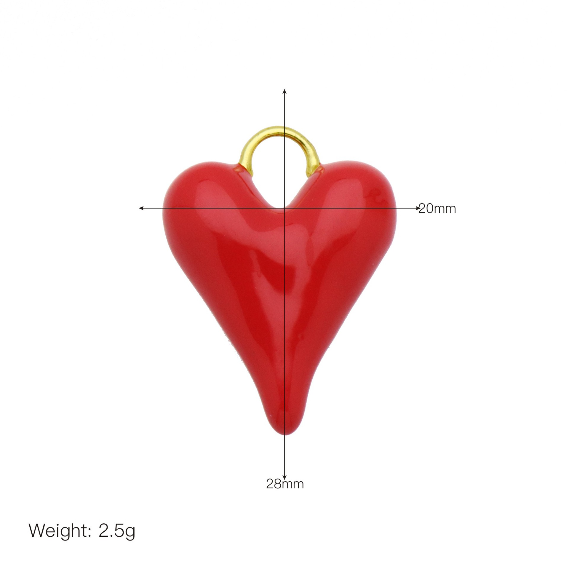 8g Weight Pendant Jewelry Making Type 20*28mm, 25 * 29mm, 30*33mm Jewelry Making Size DIY Jewelry Accessories Classification 1 Piece Quantity Copper Material Cherry, Heart Shape Pattern Enamel Design Simple Style Style 1 Piece 20*28mm 25 * 29mm 30*33mm Copper Cherry Heart Shape Pendant 10