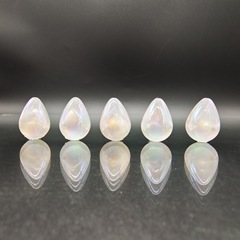 2022星空馬貝水滴形單孔仿珍珠 炫彩半孔飾品配件吊墜耳飾DIY配件