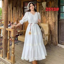 女装夏新款波西米亚裙子长裙旅行度假穿搭复古裙子民族风连衣裙