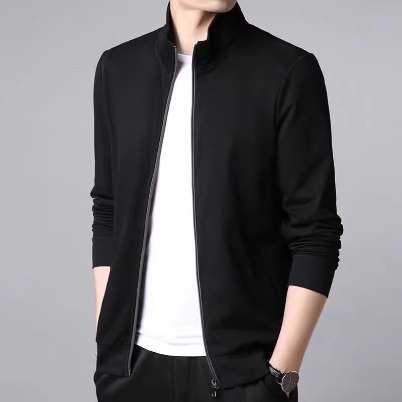 Spring and Autumn Casual Collar Jacket Men's Fashionable Loose plus size Zipper Cardigan Sweatshirt All-match Baseball Suit Jacket