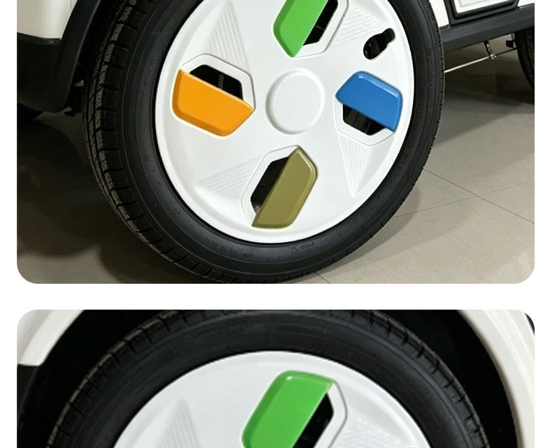 10inch Colorful Wheel Hub Covers Suitable for Electric Tricycles and Full-Cab Mobility Scooters, with Snap-On Installation and Dustproof Protective Cover