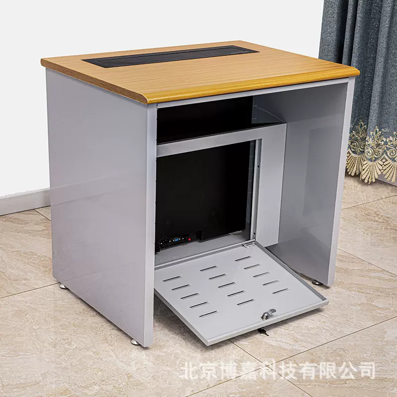 工厂销售无纸化会议桌隐藏电脑升降器20/22/24寸液晶显示器升降机