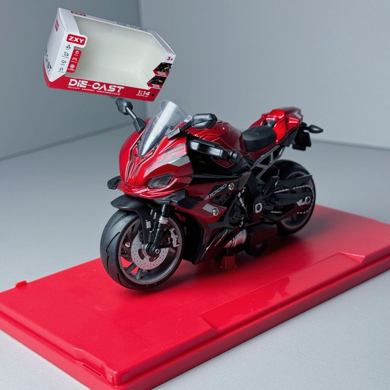 国境を越えた子供用模擬合金プルバックオートバイ BMW S1000RR モデル音と光の音楽おもちゃの装飾品|undefined