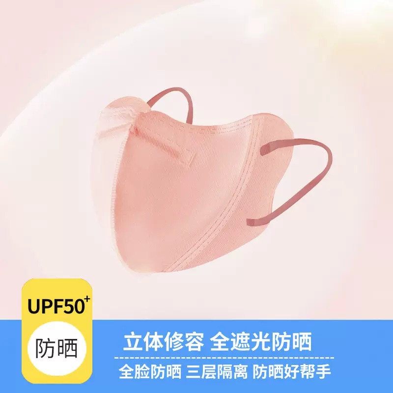 一次性口罩防晒防紫外线护眼角面罩3D立体可爱女生夏男款透气轻薄