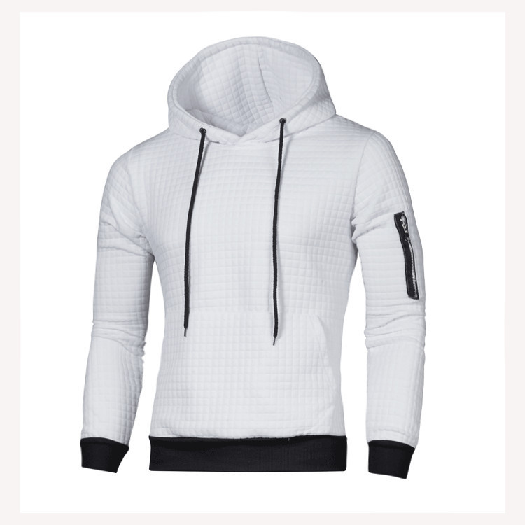 Felpa con cappuccio jacquard uomo maniche lunghe giacca calda_voghion.com