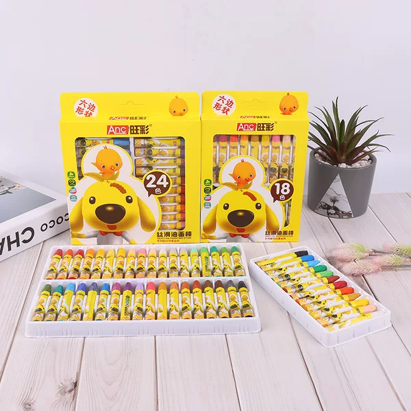 Wholesale Korean oil painting stick hexagonal environmental protection crayon creative primary school children's stationery washable painting pen