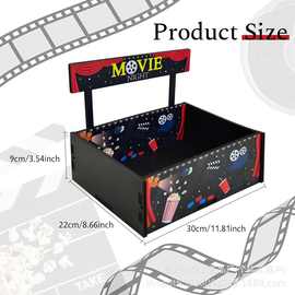 木质零售收纳盒好莱坞电影之夜电视派对零食糖果饮料托盘烘焙薯条