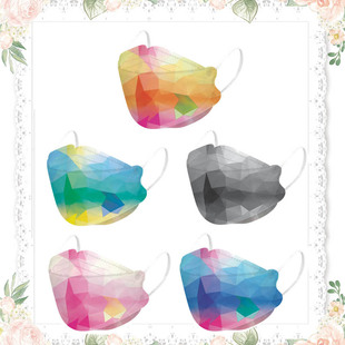 Diamond gradient KF94 willow mask fish mouth kn94 mask 10 Korean packaging manufacturers wholesale