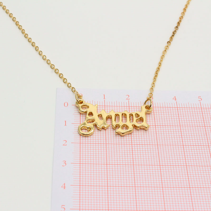 Fashion Letter Pendant Short Clavicle Chain display picture 2