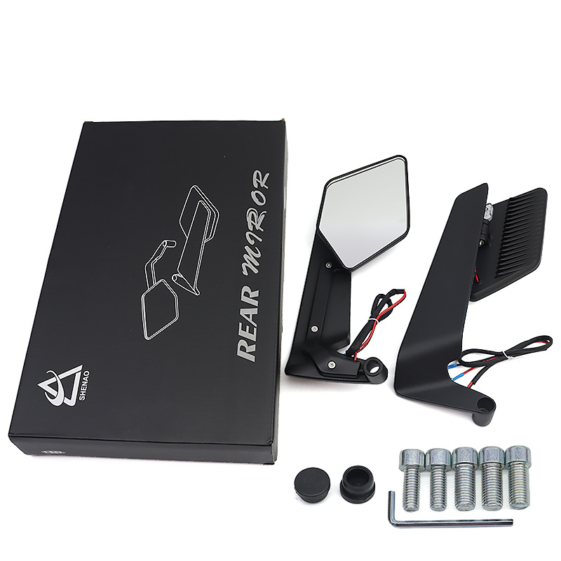 Suitable for Ducati Streetfighter V4 696 796 795 797 Motorcycle Fixed Wing Rearview Mirror with Turn Signal Light