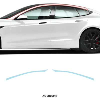 Car paint protective film: special invisible car clothing - left-and-right-ac-columns-tpu-transparent-protective-film-21-24-tesla-models