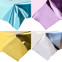Disposable CCP Gold-Plated Tablecloth 137*183 Party Supplies Disposable Gold-Leaf Birthday Tablecloth Wholesale