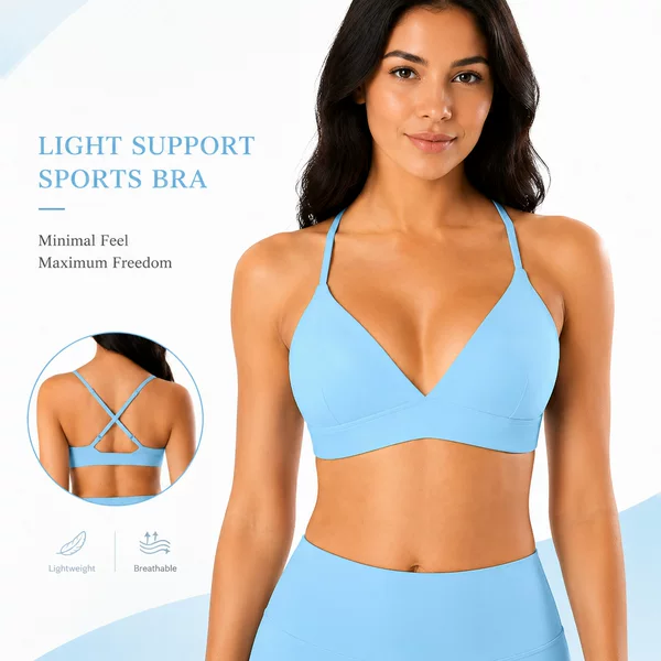 Adjustable Shoulder Straps, Shock-Absorbing Sports Bra, Cross-Back Beauty Straps, Yoga Fitness Underwear for Women Yg-1032