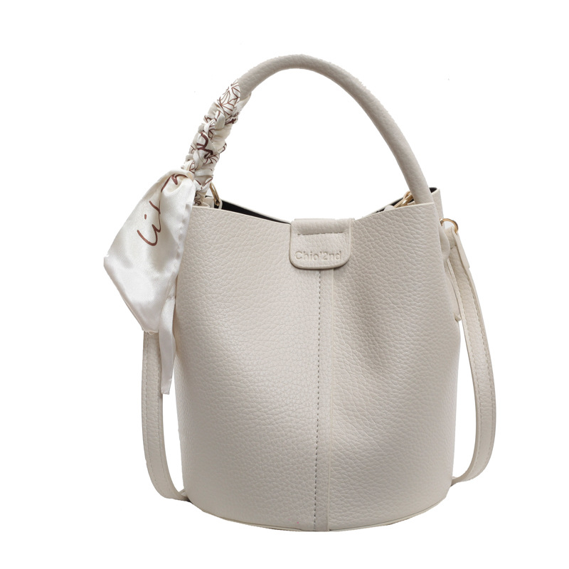 Elegant Lychee Pattern Bucket Handbag For Women Shoulder Bag_voghion.com