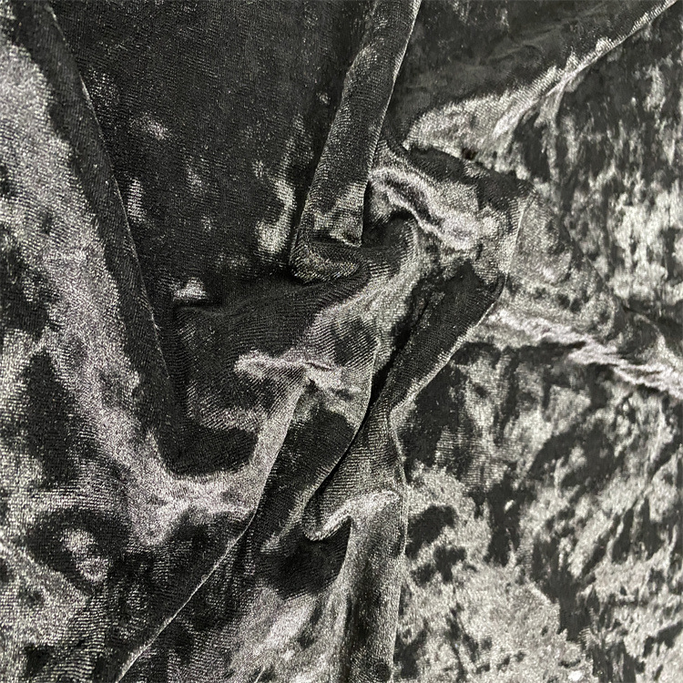 抢手出口好质量K冰花工艺针织面料微弹布料厂家供应的时装丝绒