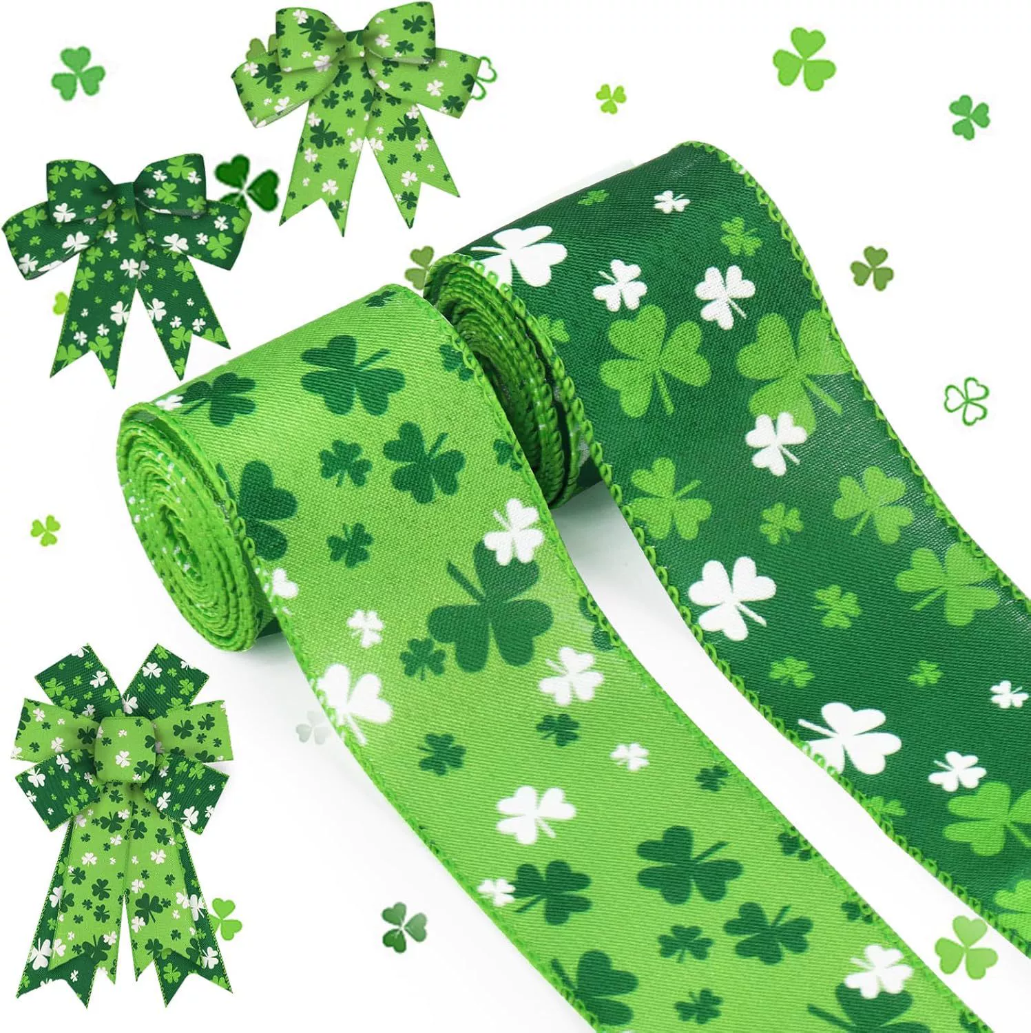 День Святого Патрика Лента Клевер Лента для гирлянды DIY бант ручной работы партии украшения