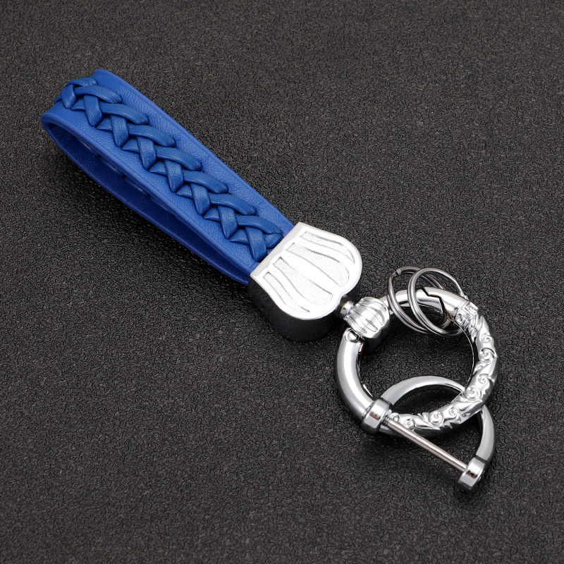 Correa de moda, cuerda de cuero, llavero de coche, colgante de alta gama, decoración simple creativa, colgante de cintura, regalo de pareja para hombres y mujeres