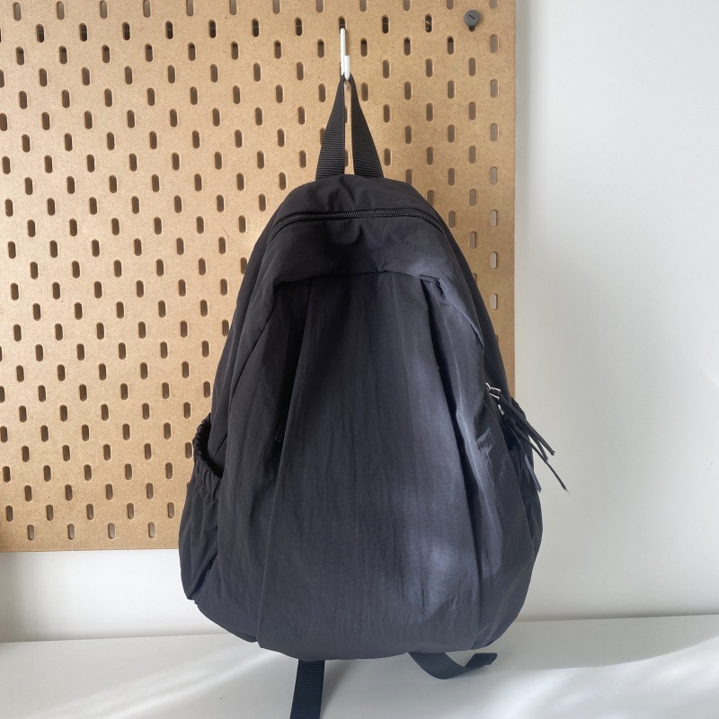 旅游轻便高级感小众双肩包大学生通勤初中女生书包日韩系简约背包|undefined