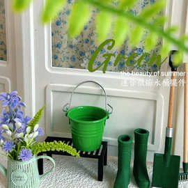 泓豪微缩玩具模型微景场景花园工具娃屋配件迷你新款小水桶 J168