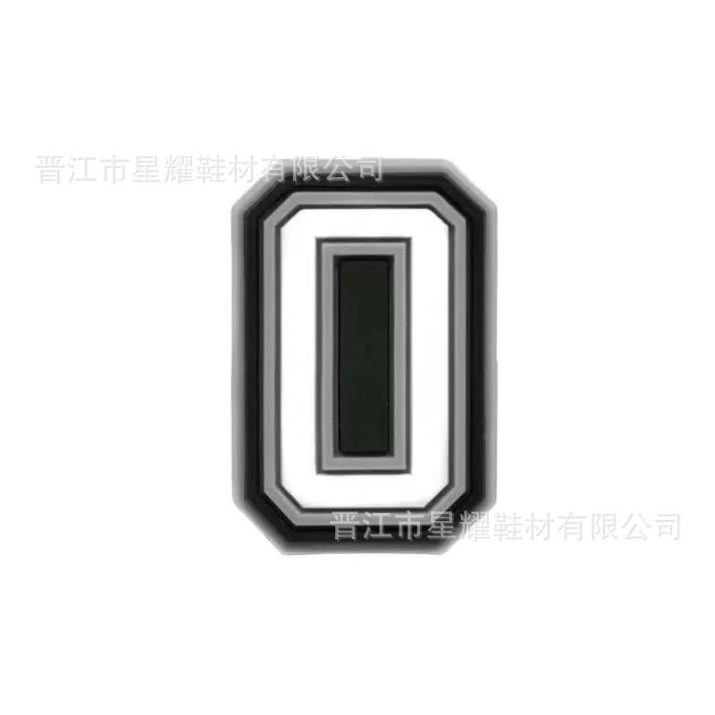 En stock agujero zapatos accesorios PVC plástico gota zapato flor zapato hebilla zapato decoración carta número 37 correa de muñeca hebilla decorativa flor