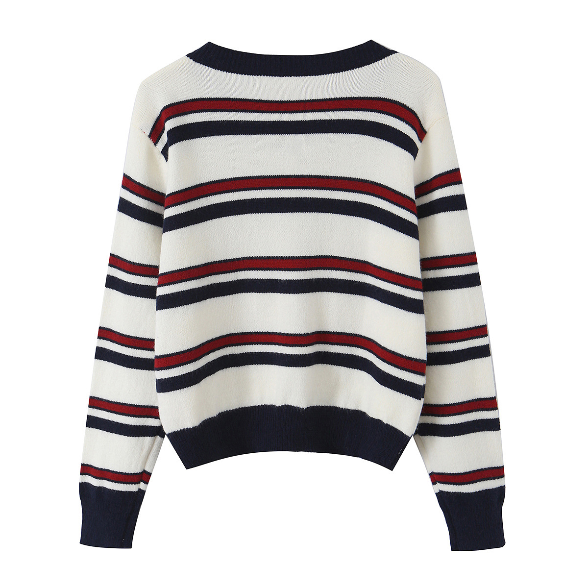 ZAZA estilo europeo al por mayor moda de mujer temperamento casual a rayas de punto suéter image 4