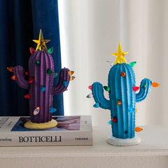 北歐ins風簡約電視櫃擺件客廳臥室裝飾品仙人掌擺設樹脂工藝品