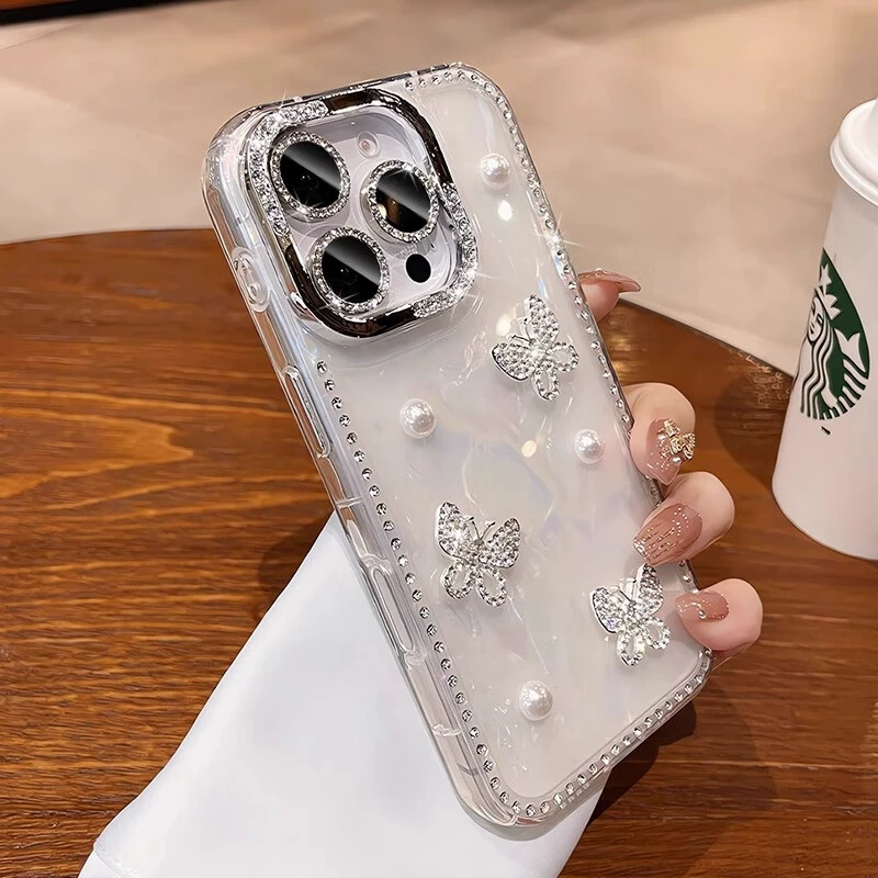 Apple, совместимый с iPhone 17 Pro, трехмерный чехол из перламутра, 15 Pro Max