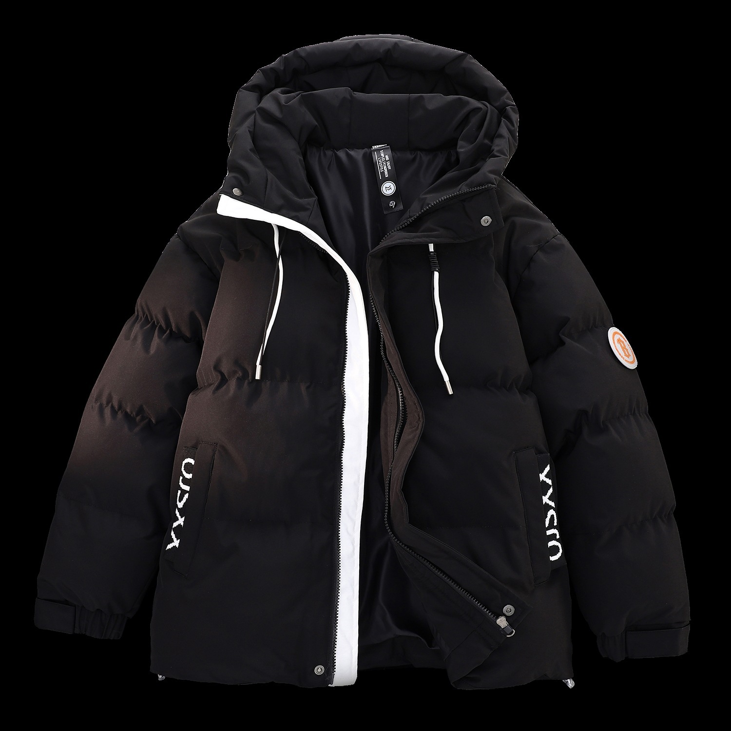 2023 nueva juventud guapo Abrigo acolchado de algodón engrosado falso de dos piezas con capucha ins abrigo suelto estilo Hong Kong Abrigo acolchado de algodón de invierno