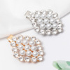 Fashionable hairgrip from pearl, Korean style, diamond encrusted, suitable for import