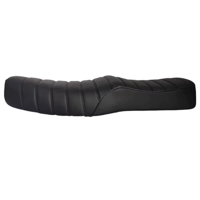 Suitable for Cub Cc110 Modified Motorcycle cushion - black-half-wave-caterpillar-seat-cushion-67cm-long-double-seat-cushion