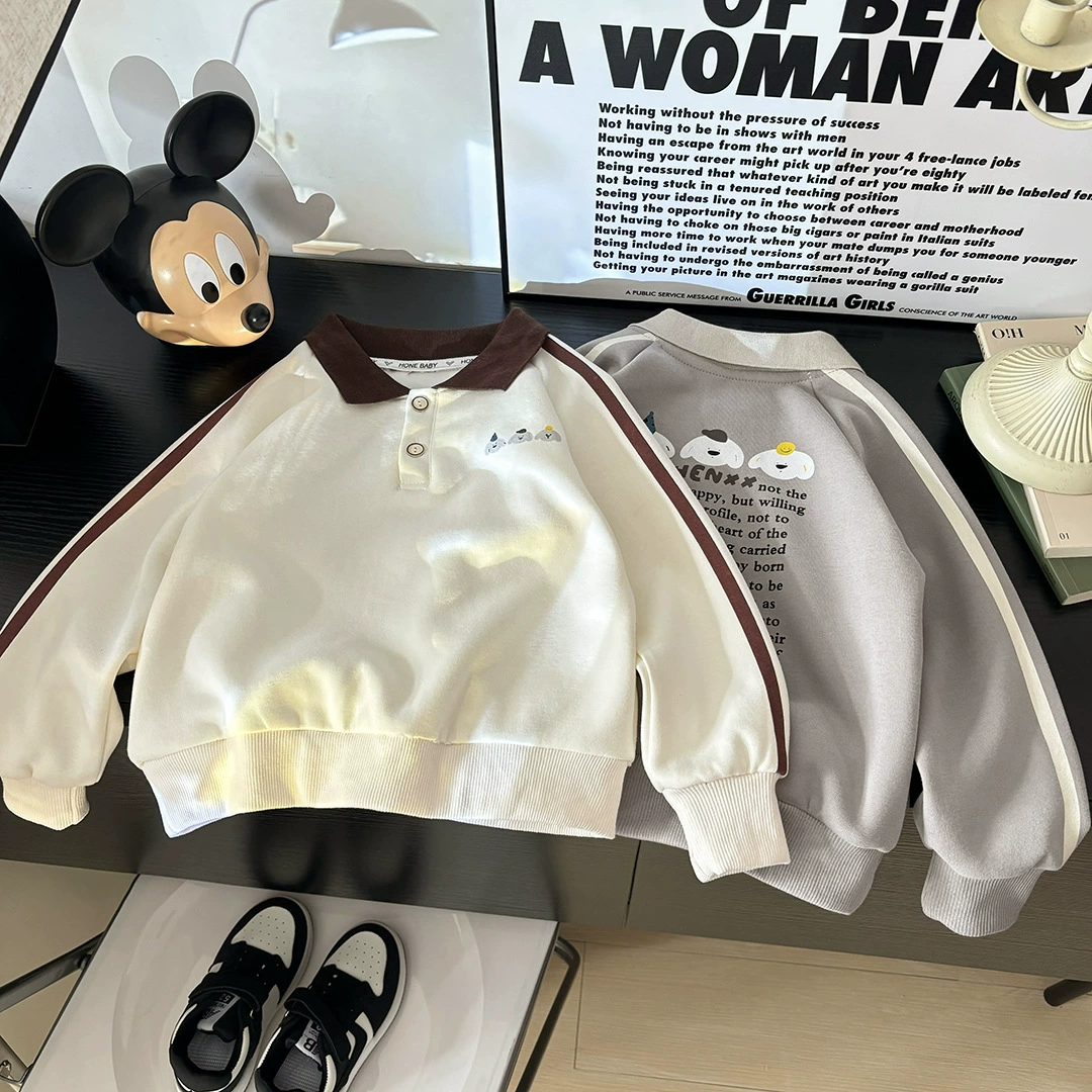 Детская осенняя рубашка POLO с длинными рукавами