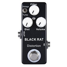 MOSKYAUDIO迷你吉他效果器 老鼠失真效果器 BLACK RAT distortion