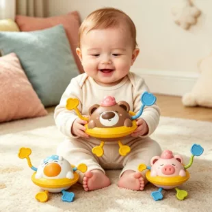 Развивающая игрушка-неваляшка с функцией ползания и жевания