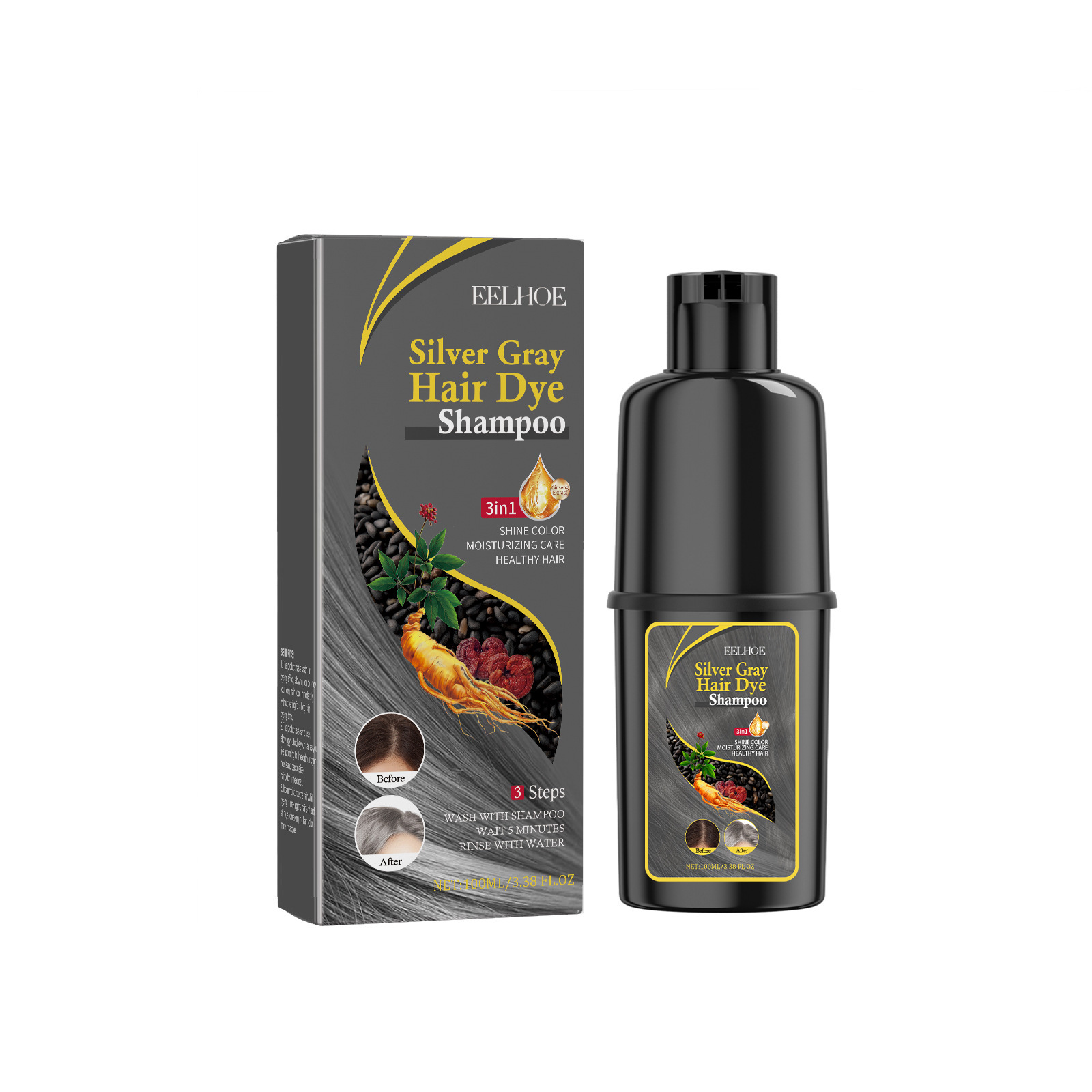 Cross-border EELHOE Hair Shampoo Series suave humedece el cuero cabelludo con fácil cambio de color para el cabello Shampoo