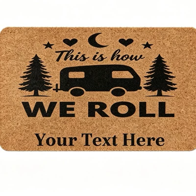 Entryway Dirt-Resistant Mat, Non-Slip, Easy, Avtomobil döşəmə paspasları - zx-camping-theme-floor-mat-14-4060-imitation-coconut-palm