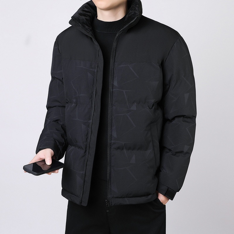 Chaqueta de algodón de invierno para hombres, chaqueta de algodón cálida para hombres, chaqueta de algodón de moda suelta encapuchada para jóvenes y medianos.