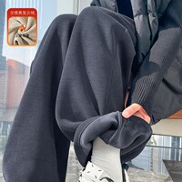 【抖音同款】【现货代发】阔腿裤女2025年冬加厚显瘦大码胖mm休闲