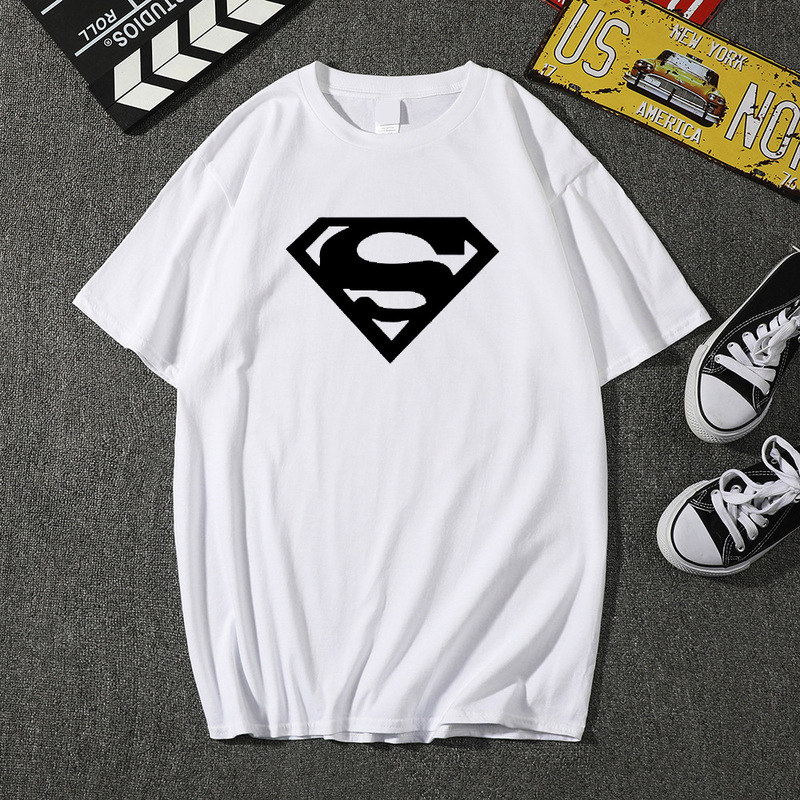 2023 cross-border Europe and the United States Men's Fitness short sleeve cotton European size round neck leisure sports Superman T-shirt a generation of hair
